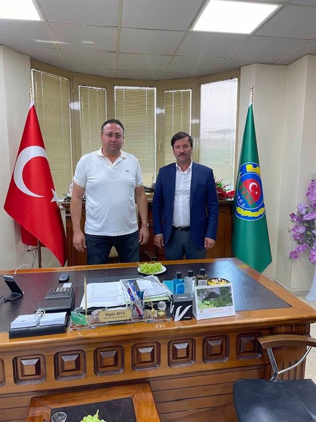 Mersin Damızlık Koyun Keçi yetiştiriciler Birliği Başkanı Mehmet AKDOĞAN  Başkan Veyis AVCİ' yı ziyarete gelmiştir.
